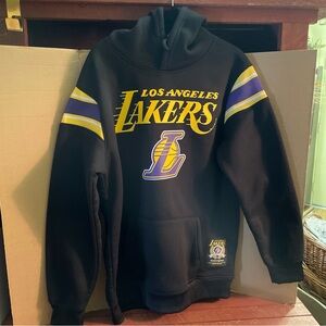 LA Lakers NBA Hooded Sweatshirt with logo front and at lower back